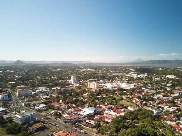 Oversigt over hovedstaden Managua i Nicaragua